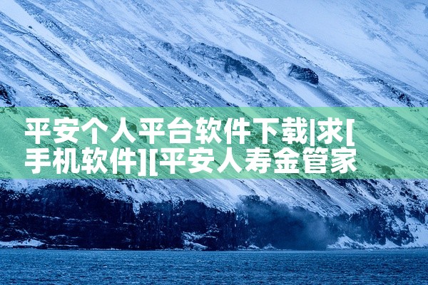 平安个人平台软件下载
