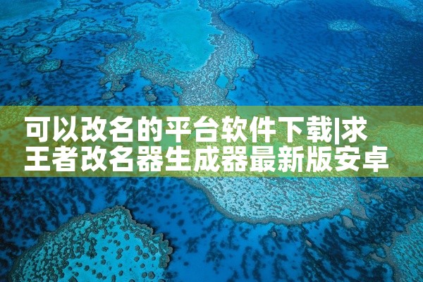 可以改名的平台软件下载