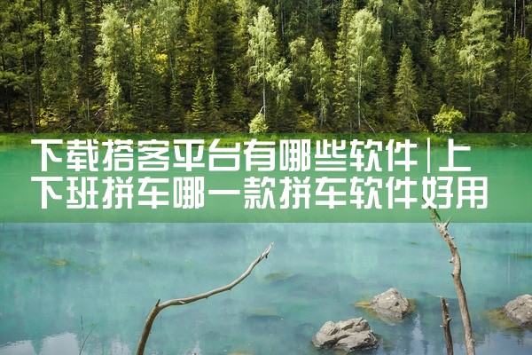 下载搭客平台有哪些软件