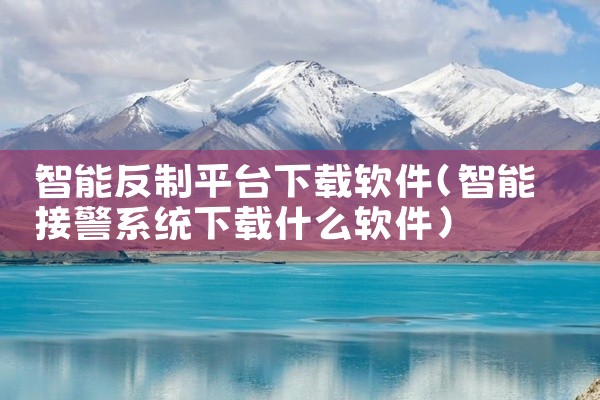 智能反制平台下载软件