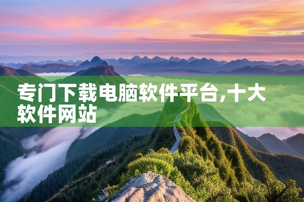 专门下载电脑软件平台