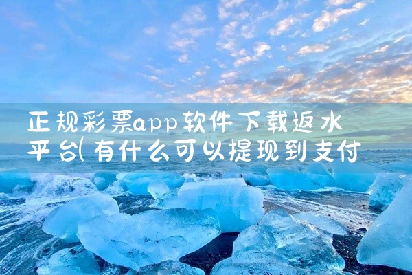正规彩票app软件下载返水平台